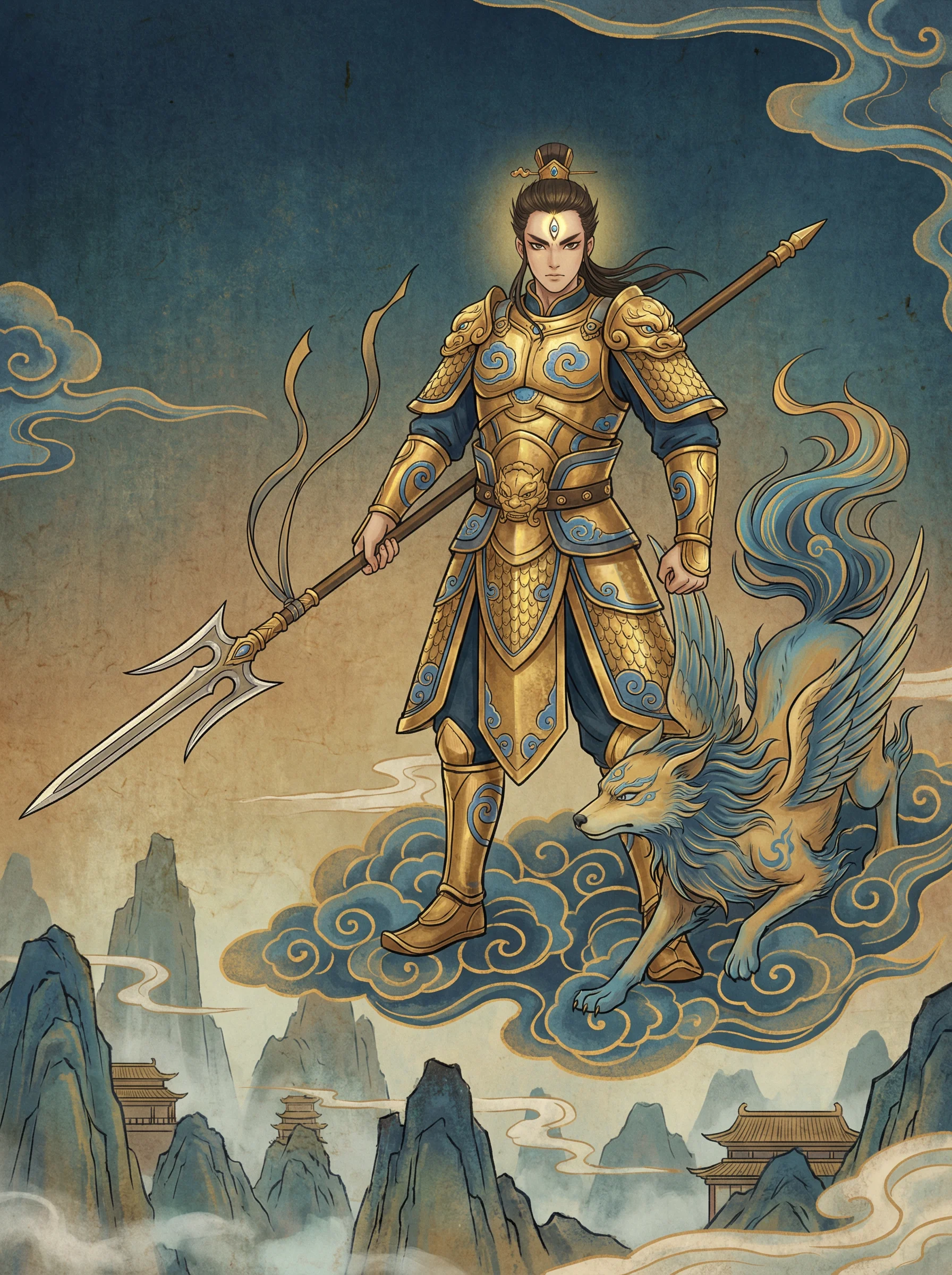 二郎神 - 男男车车好快的车车动漫长图 神话战神动漫